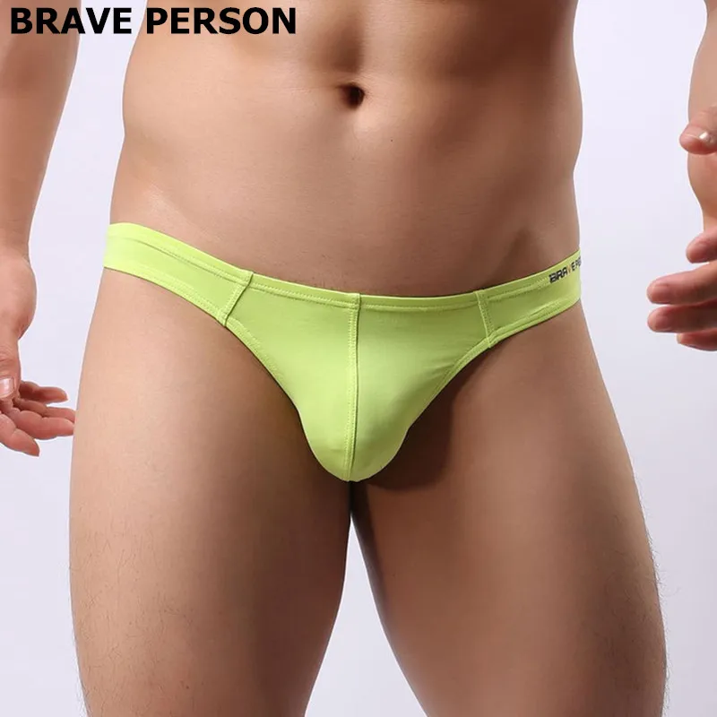 Genuine Brand BRAVE PERSON Sexy Underwear Men's Thongs G-Strings Men Nylon Fashion Jockstrap Mini Briefs Bikini T-back Shorts