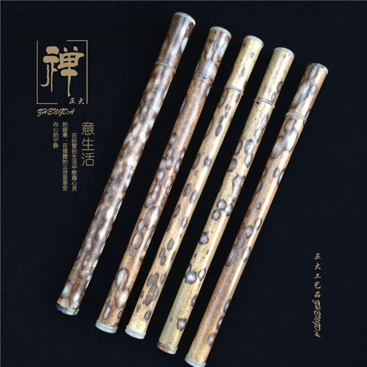 The best bamboo Merlot old material incense incense tube with parquet horn tube incensory incense red Suanzhimu wholesale