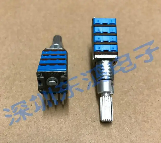 [VK] Japanese TOCOS precision potentiometer double shaft double axis three C100Kx2 B50K  within the shaft midpoint