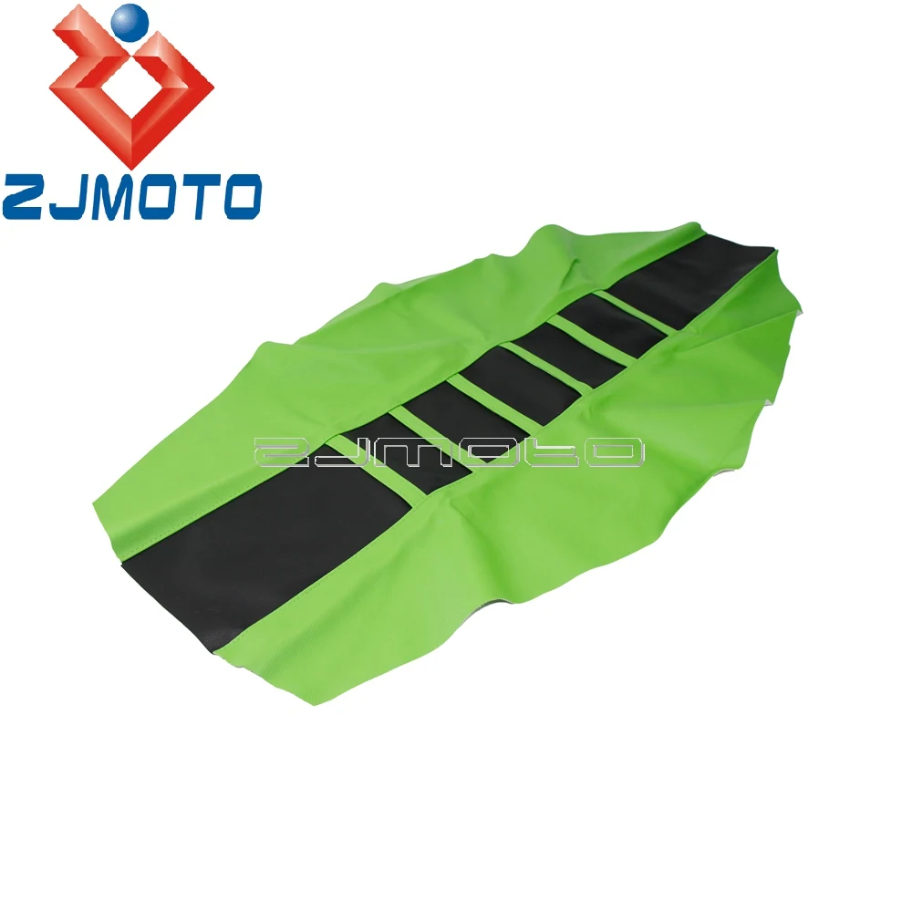 Motocross Non-Slip Seat Pad Dirt Bike Ribbed Striped Seat Cover For Kawasaki KX 250F 450F KXF KLX 140 250 450 KX65 KX125 KX300