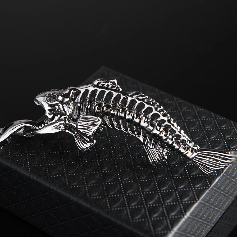 Car Pendant Go fishing Ornaments catch the fish skeleton Rearview Mirror Decoration Hanging Automobiles Decor Accessories Gifts