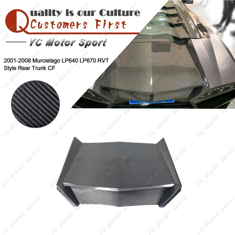 Car Accessories Carbon Fiber RVT Style Rear Trunk Fit For 2001-2008 Murcielago LP640 LP670 Rear Trunk Boot Lid Cover