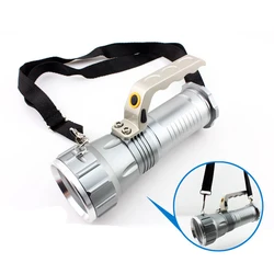 Zoomable Flashlight Long Range Searchlight Rechargeable LED Search Light Powerful Torch