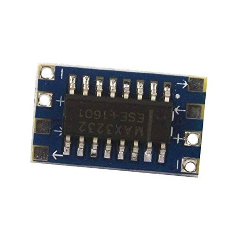Blauwe metalen mini RS232-TTL Conversie Module Board Adapter R Mini RS232 naar TTL Converter Adapter Module Board MAX3232