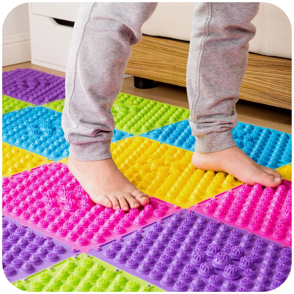 Hot 39*28 Cm Bamboo Shoots Massage Board Yoga Mat Foot Massage 6 Colors Home Family Fitness Exercise Mats Freeshipping