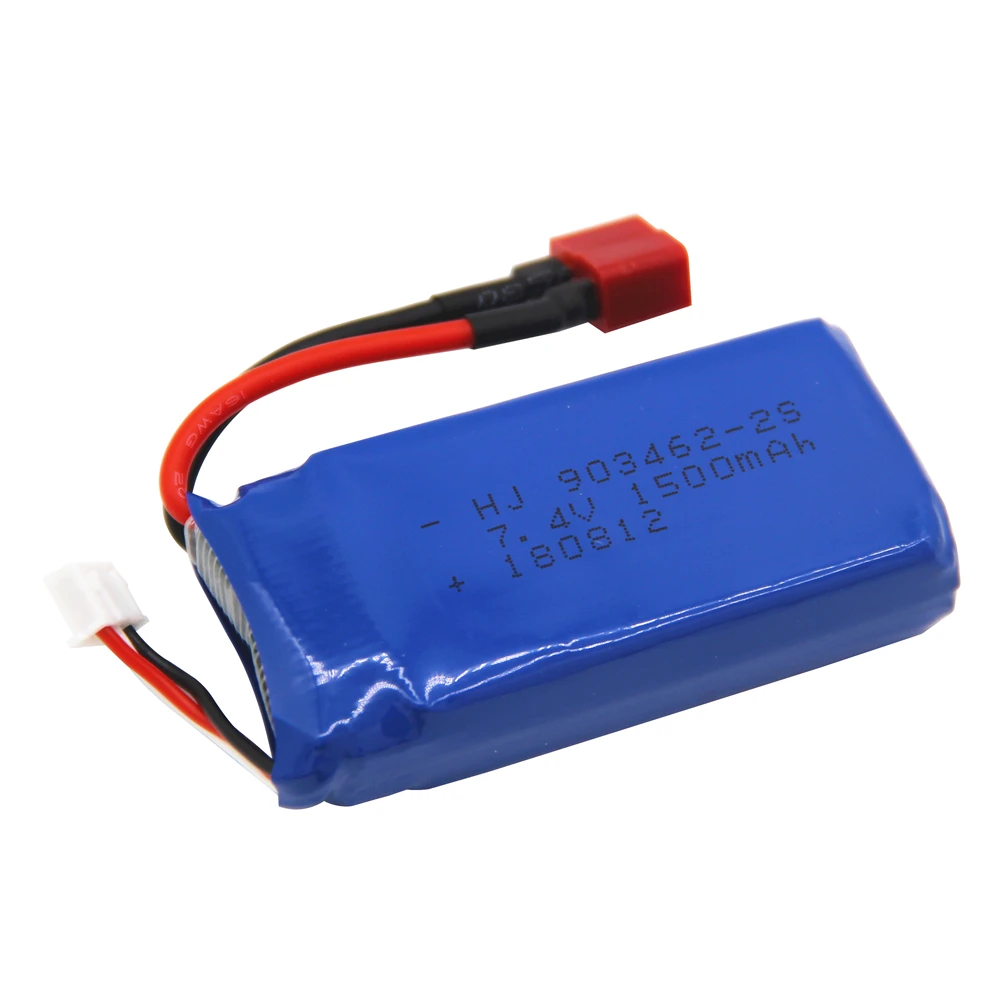 7.4 V 1500MAh Pin Lipo Cho WLtoys 144001 12428 12423 Xe FT009 FX067C Tàu Điều Khiển Tàu Cao Tốc Pin 7.4 V 903462 SM/T/JST Cắm