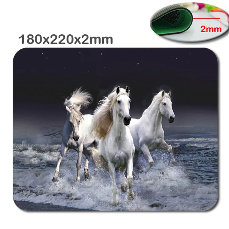 

Running horse Anti - Slip fast Laptop mouse pad printing size 220 * 180 * 2 mm hig DIY soft rubber game mouse cool mouse pad