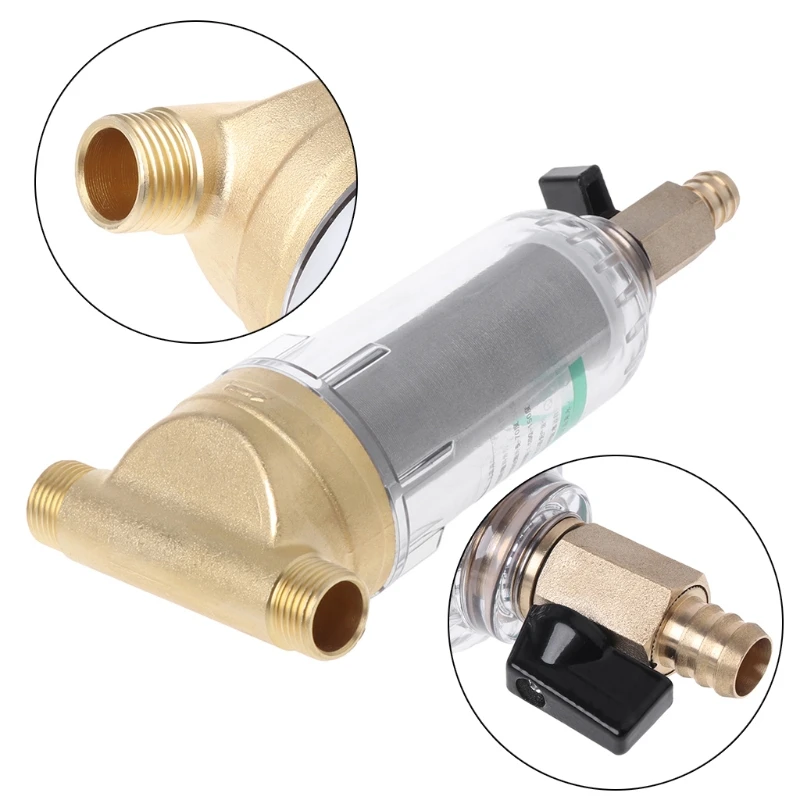 2021 New 4 Points Prefilter Stainless Steel Water Filter Purifier Mesh Copper Tap Faucet