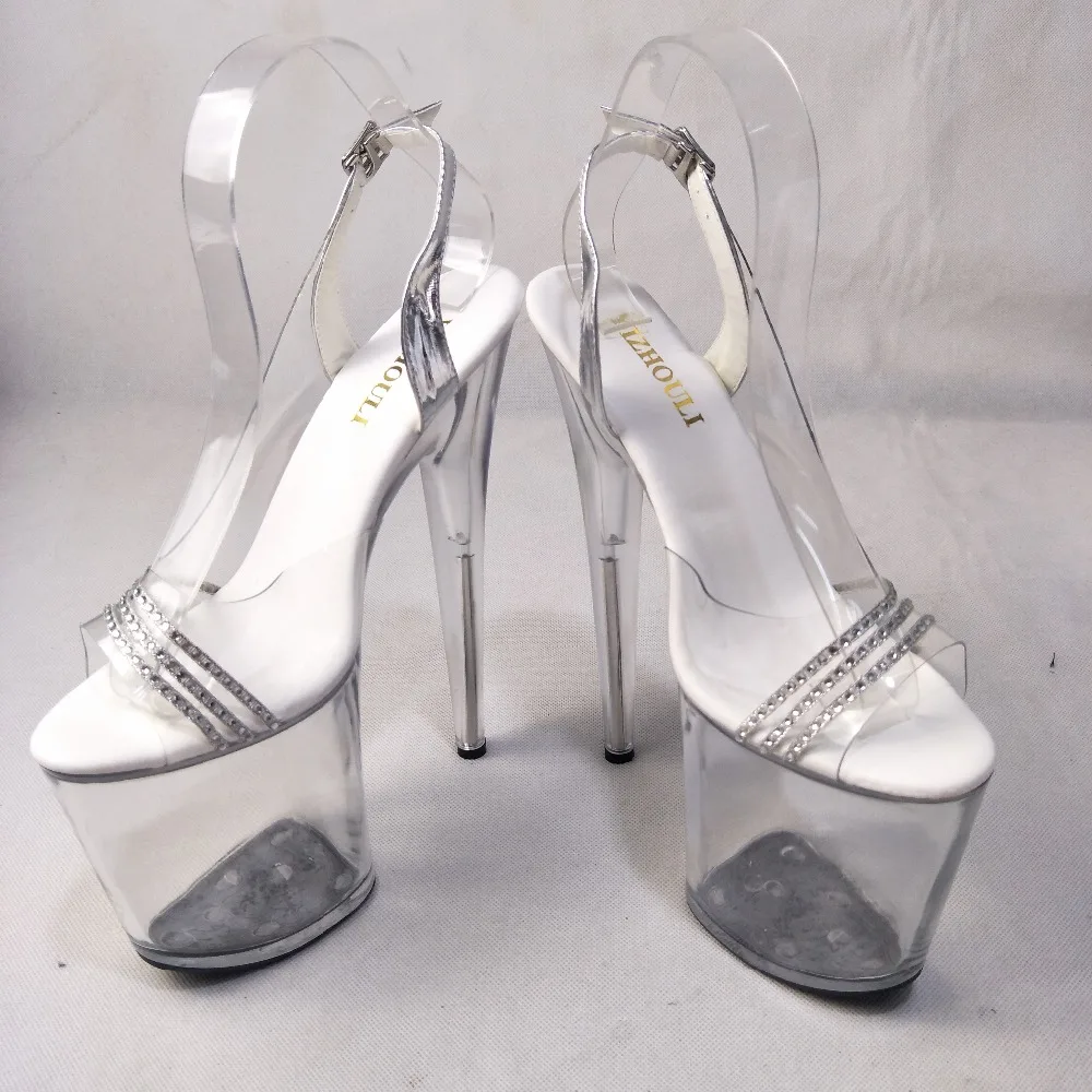 

Sequined Sexy 20cm Super High Heels, Pole Dancing Crystal Sandals, Club Heel Sandals