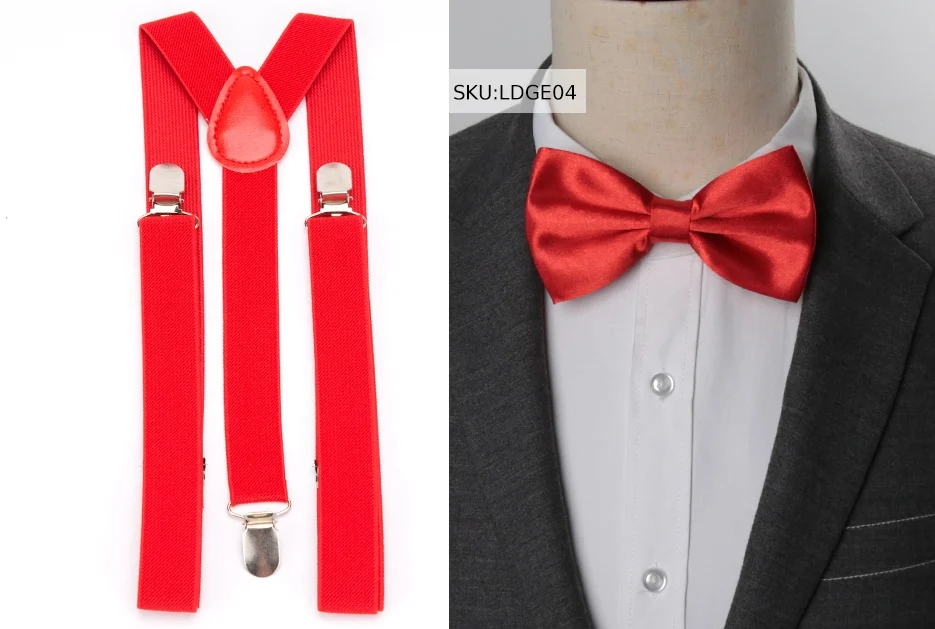 Hosenträger Fliege Set Männer Mode Suspensorio für Mann Junge Frauen Bowtie Hosenträger Hosen Tirantes Hochzeit Freizeit Hemd Bleibt – Detail 5