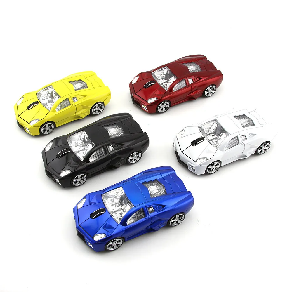 Wireless Mouse 3D Sport Car Shape Optical Computer Mause 2.4Ghz 1600DPI Mini Car Mice With USB Receiver For Laptop PC Desktop