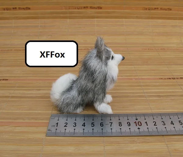 

mini real life gray husky model plastic&furs cute sitting dog doll gift about 9x4x9cm xf1481