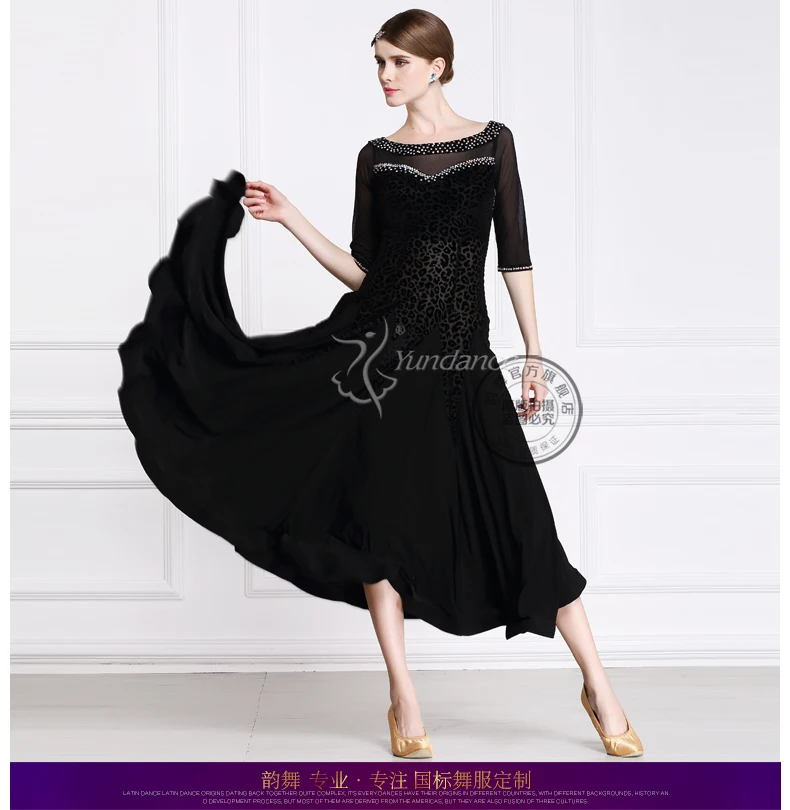 Dame Angepasst Ballroom Dance Kleid Mädchen Walzer Tango Tanzen Kleider Weibliche Standard Flamenco Bühne Ballsaal Kostüme D-0407