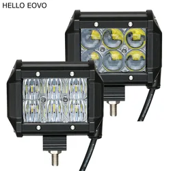 2pcs 4 Inch 5D LED Work Light Bar for Motorcycle Driving Offroad Boat Car Tractor Truck 4x4 SUV ATV 12V - 24V