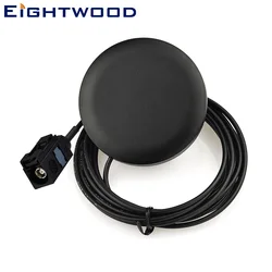 Eightwood Car DAB Antenna radio digitale 2320-2345 MHz Antenna audio Fakra A SMB Connettore femmina Cavo da 3 m Supporto in vetro adesivo