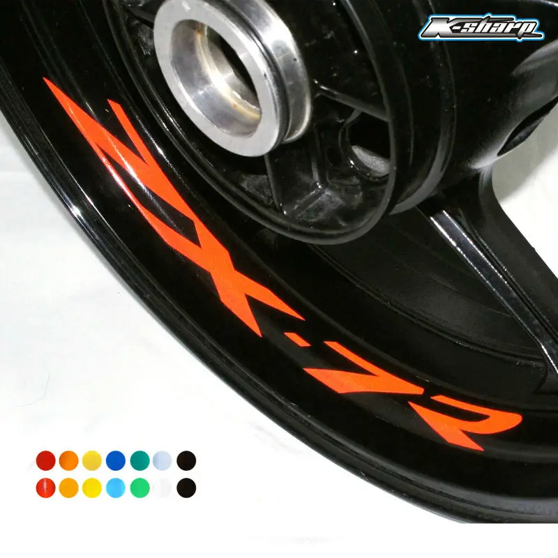 8 X custom inner rim decals wheel reflective sign Stickers stripes Fit KAWASAKI ZX-7R