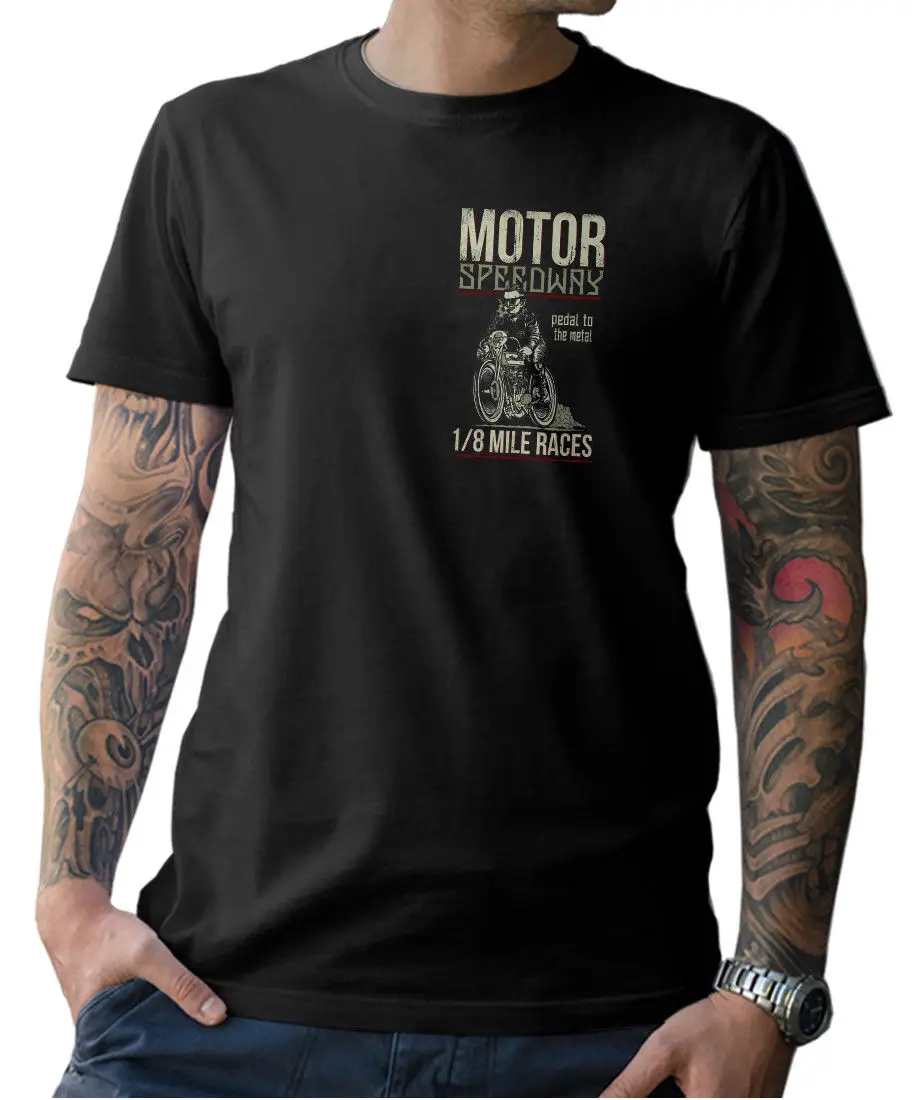 

New Fashion Cool Casual T Shirts BIKER T-Shirt - MOTOR SPEEDWAY - Motorrad Schrauber Cafe Racer Motorcycle S-5XL Summer T Shirt