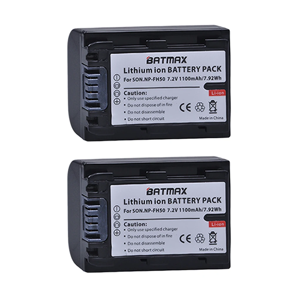 

Аккумулятор Batmax для Sony A230 A330 A290 A380 A390 NP-FH50 TG3 TG5 TG7, 2 шт.