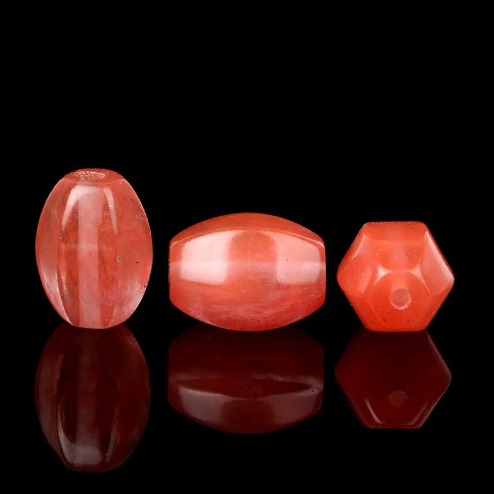 ShinyGem 8*12mm Watermelon Crystal Oval Drilled Pink Red Gem Quartz Natural Stone Beads For Jewelry Making 20pcs/Lot