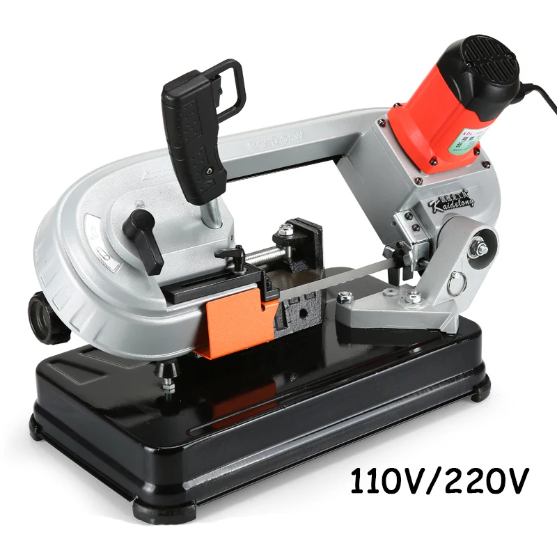 

110V/220V Multi-function Variable Speed Saw Mini Metal / Woodworking Band Saw Household Electric Cutting Machine DLY-100