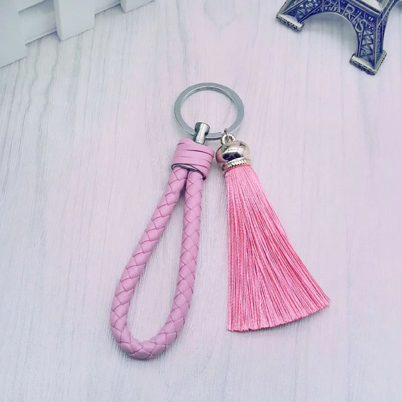 Neuer Quasten-Schlüsselanhänger für Damen, Quasten-Schlüsselanhänger für Tasche und Auto - Fransen- und PU-Gewebe-Schlüsselanhänger, Quasten-Accessoire, Schmuck Großhandel – Detail 12
