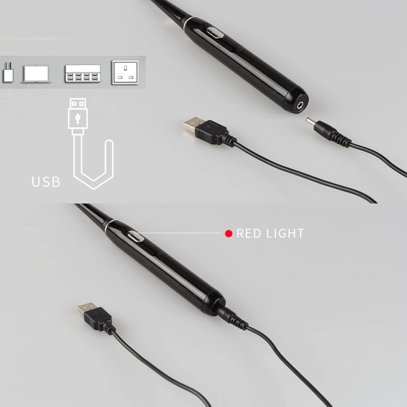 Seago-Sonic Escova de Dentes Elétrica Recarregável, Impermeável, 3 Cabeças de Substituição, Temporizador 2 Minutos, 4 Modos de Escovação, SG551