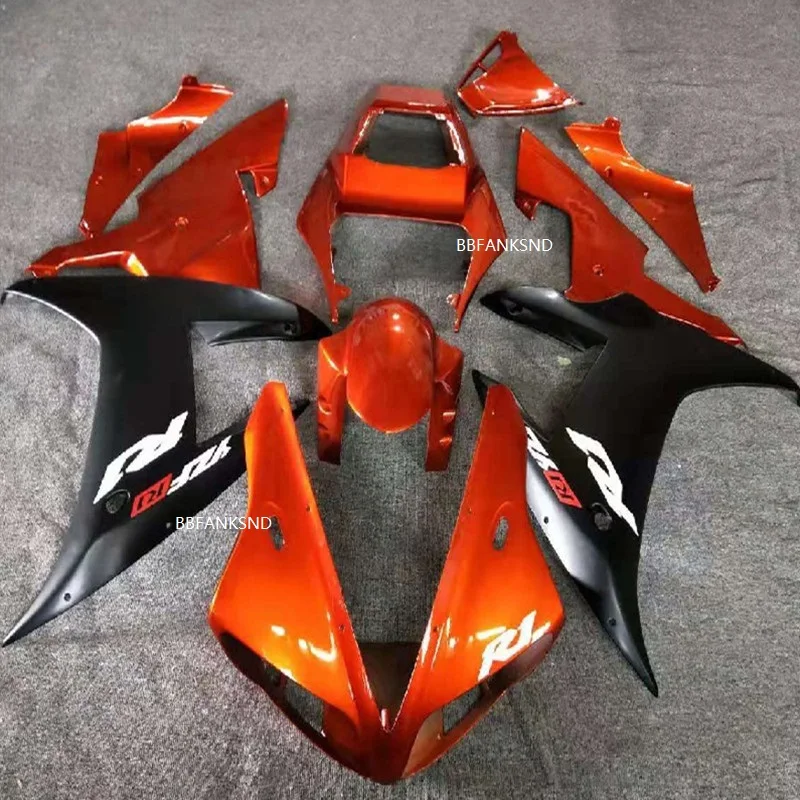 

Hot,sales Motorcycle Fairing kit for YAMAHA YZFR1 02 03 YZF R1 2002 2003 YZF1000 02 ABS Orange black Fairings parts