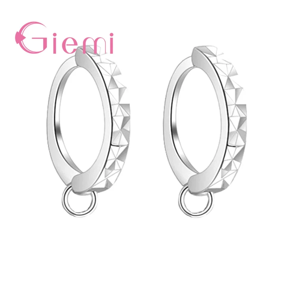 Wholesale New Arrival 20PCS/10 Pairs 2 Colors Wires Jewelry Findings 925 Sterling Silver Hoop Earring DIY Fast Shipping