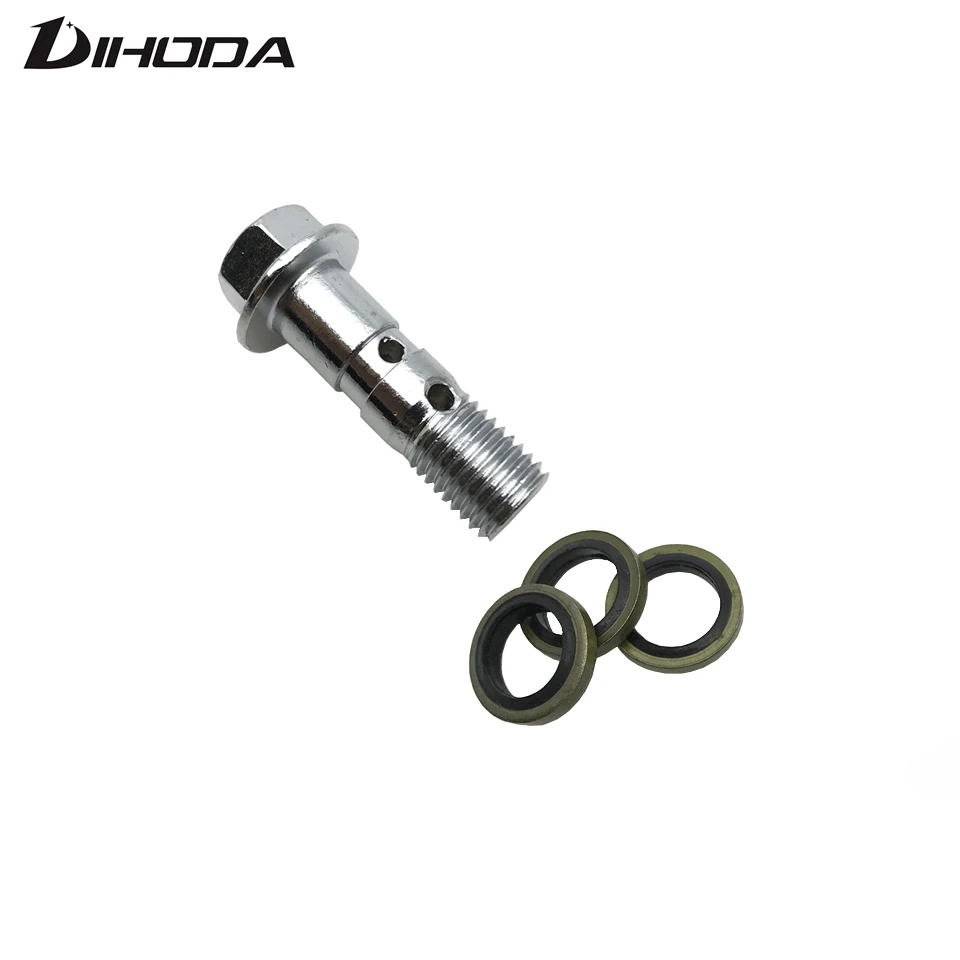 Motorcycle Double hole Brake Banjo Bolt M10x1.25 Oil Drain Screw/Hollow Screw For hydraulic brake hose caliper Adaptor