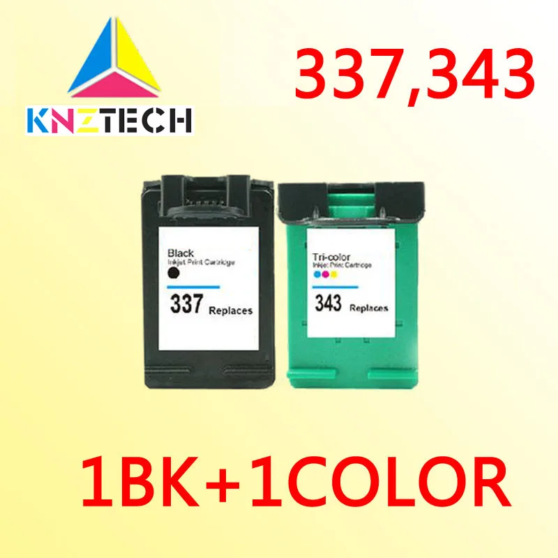 2x ink cartridge compatible for 337 343 photosmart d5160 c4180 c4190 2575 8050