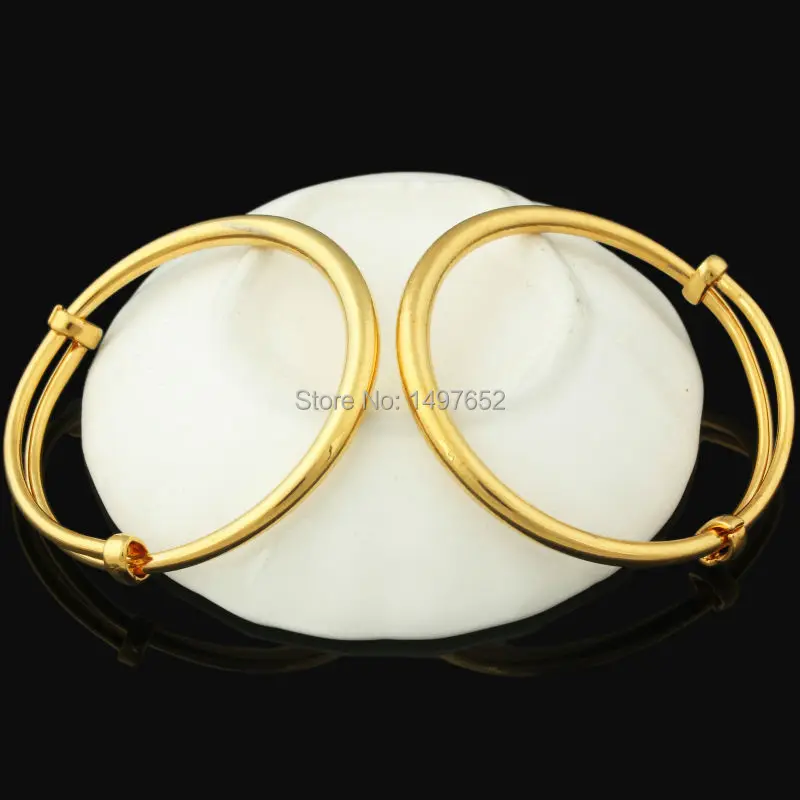 Fashion Dubai Gold Baby Bangle Jewelry For Boys Girls18K Gold Color Ethiopian/African Kids Bangles Bracelet Jewelry