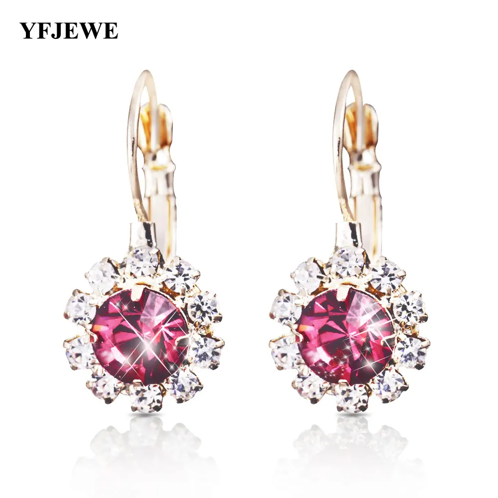 Top Bridal Earring Female Austrian Crystal Stud Earring In Ear Rhinestone Fashion Elegant Pearl Long Earrings Woman #E004