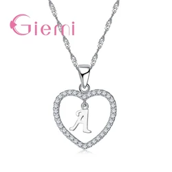 Popular Letters A to Z Long Chain Necklace for Women's Shopping Party With Clothes Jewelry 925 Sterling Silver