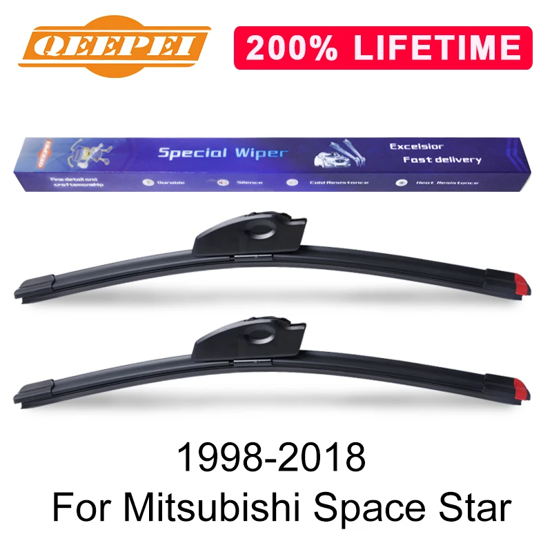 QEEPEI Replace Wiper Blade For Mitsubishi Space Star 1998-2018 Silicone Rubber Windshield Windscreen Wiper Auto Car Accessories