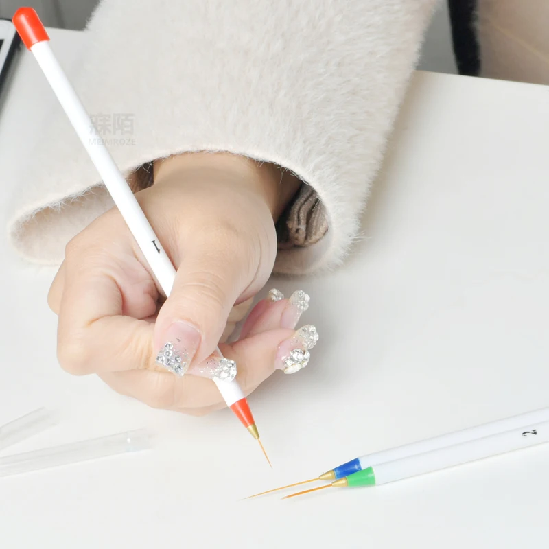 

7mm/10mm/13mm Nail Art Brush Paint Fine Liner Striping Design Drawing Tips Acrylic Gel UV Pen DIY Manicure Painting Tool BZY666