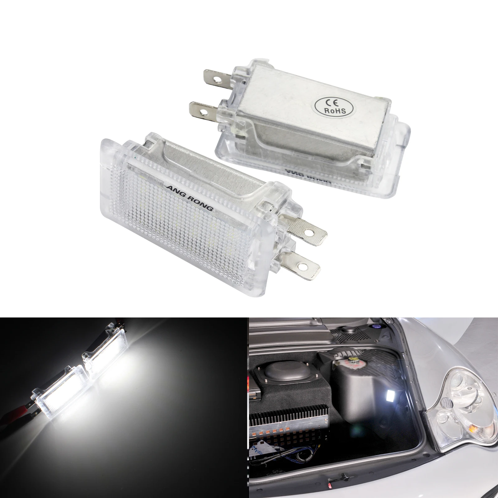 ANGRONG 2x LED Boot Luggage Compartment Light For Porsche 911 Carrera 964 993 996 997 GT2