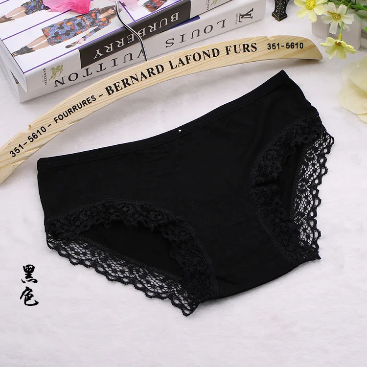 10pcs New laciness Girl shorts briefs Modal cotton buds lace underpants Slim panties girls teenagers underwear wholesale