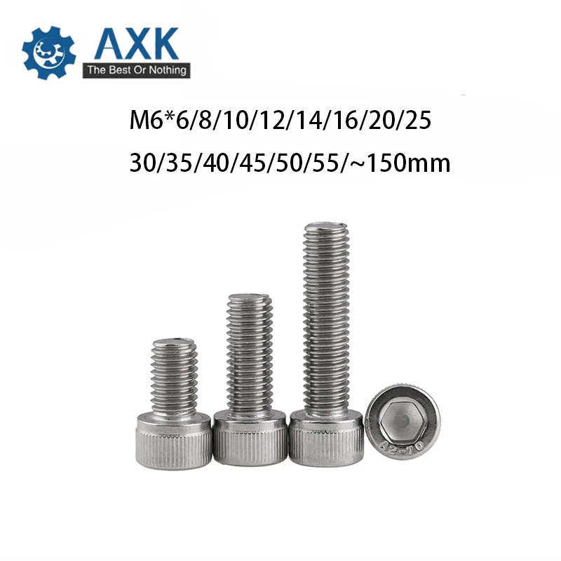 

Screw Bolts Head Cap Hex Socket 304 Stainless Steel Mm Machine Round Stainlness High Quality Service Din912 M6 Metric Thread