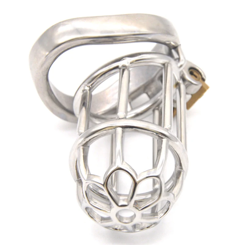 Dispositivo de Castidad masculino, acero inoxidable, creativo, cabeza de flor de ciruelo, jaula de castidad, anillo sexual masculino, G7-247A