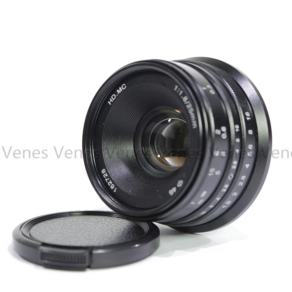 Venes 25mm F1.8 HD.MC Manual Focus Lens for Micro Four Thirds Micro 4/3 mount Cameras GX8 for Nex mount Cameras A6300