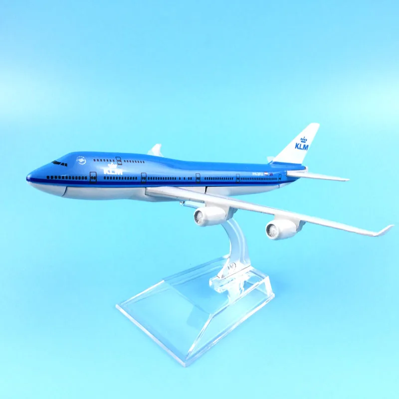 

16cm plane model Aeroplane B747 KLM Royal Dutch Airlines aircraft B747 Kids Toys New Year/Birthday/Collections Gifts