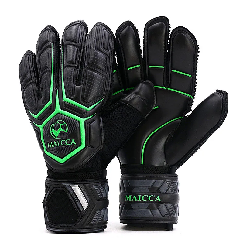 MAICCA-guantes de protección para los dedos, manoplas de portero para fútbol profesional, guantes de entrenamiento de látex suave y grueso