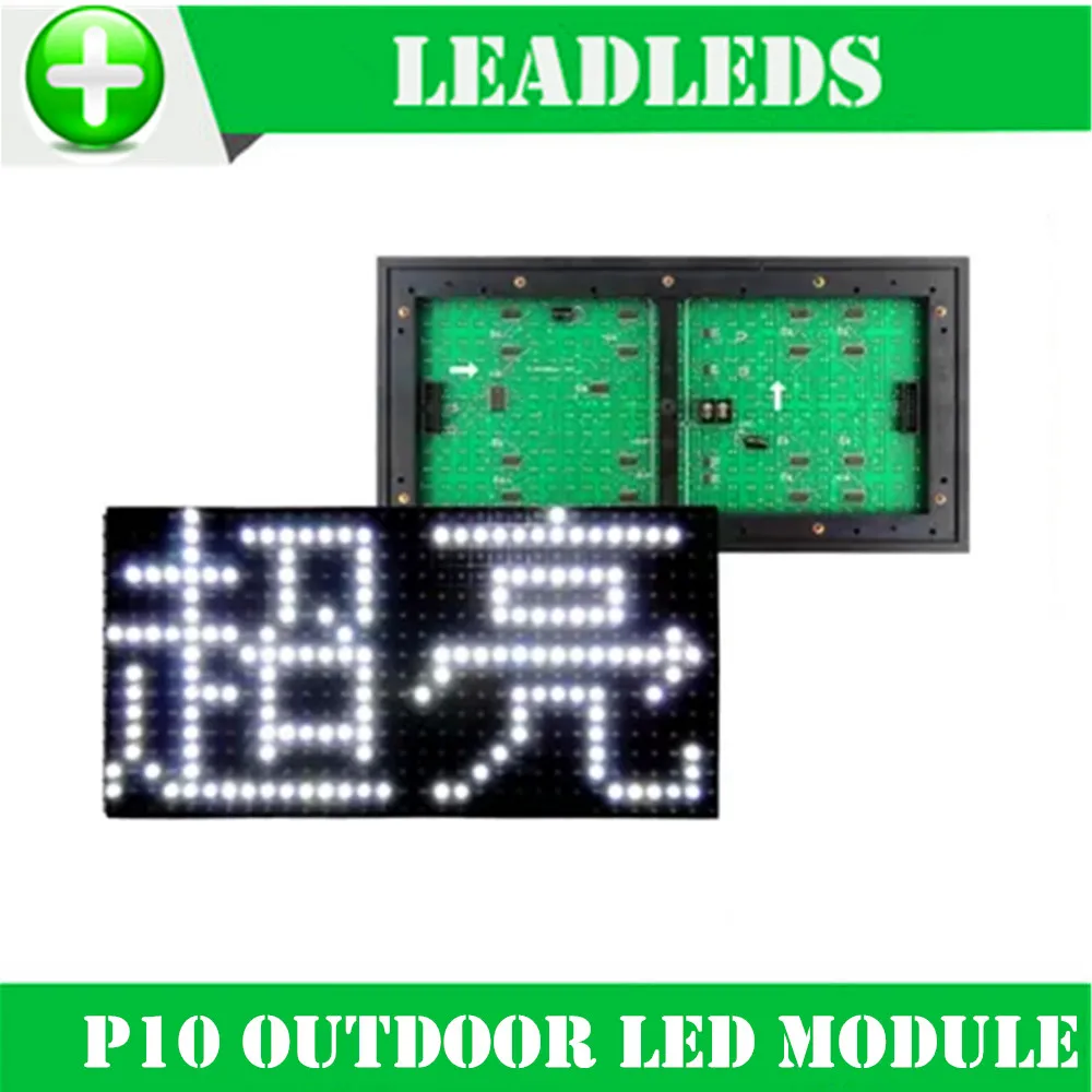 

320*160mm Outdoor high brightness White P10 LED module for Single color LED display Scrolling message led sign