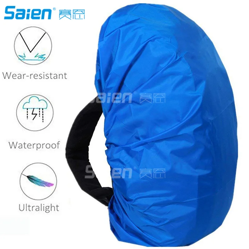 Capa de chuva impermeável para bolsa, capa protetora à prova de chuva para acampamento, caminhada e viagem, pacote com 5 a 60l