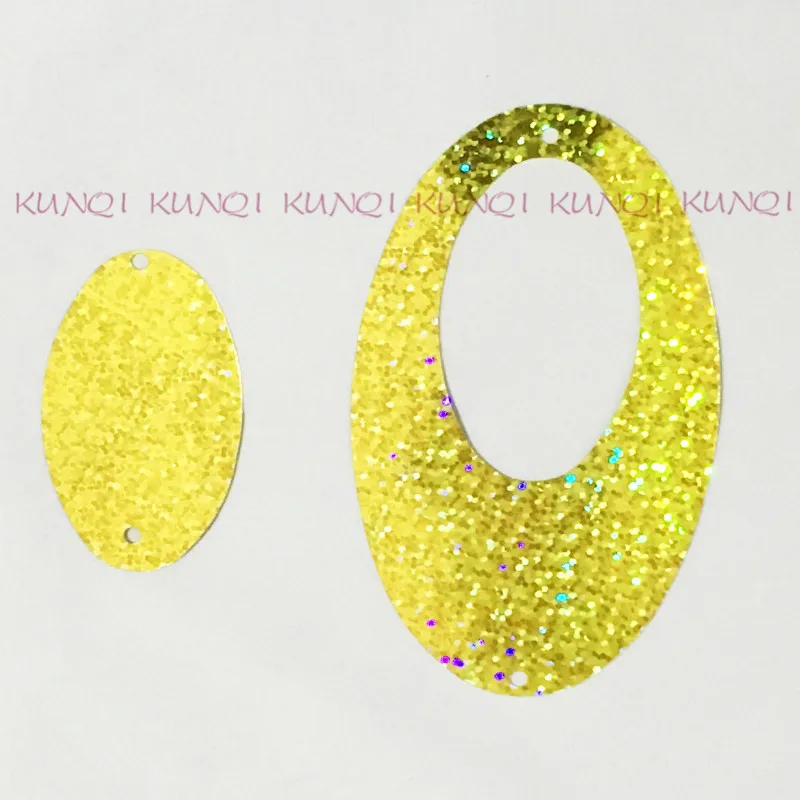 50pcs/100pcs  110*60mm Large Dual Oval Egg Shape Sequin Paillette Sewing,Wedding Craft,Kids DIY Garment Accessory