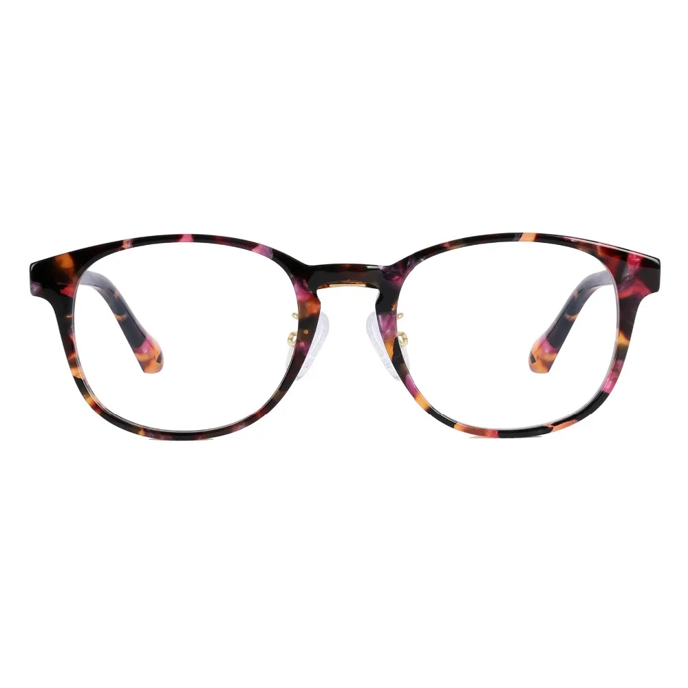 Mazzucchel Acetate with TitaniumGlasses Frame  Ultralight Women  Prescription Eyeglasses Retro Optical Frame  Eyewear 1803