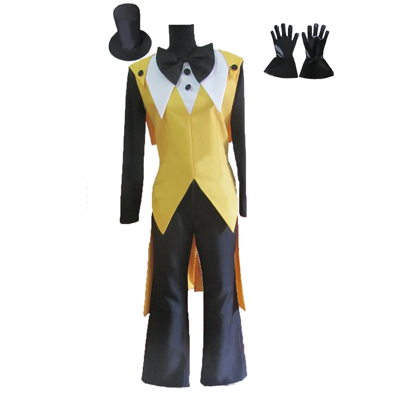 Bill Cipher Cosplay Costume Mystery Attack Outfit Halloween Costumes with hat and gloves 11