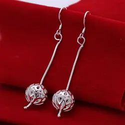 Fashion Jewelry Elegant Earrings Long Hanging Drop Dangle Earrings For Women Snake Chain Hollow Ball Earrings KN-E167