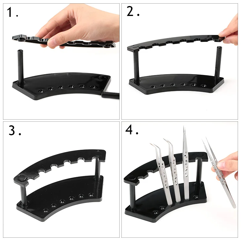 1 Set Titular Caneta De Armazenamento Rack de Armazenamento ferramenta De extensão Dos Cílios Cílios Pinça Acrílico Titular Stand Plantio de Cílios Ferramentas