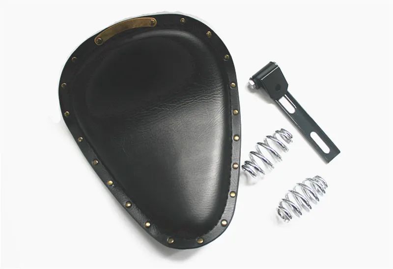 

Moto Sportster Black Custom Motocross seat For Synthetic leather Bobber Chopper Motorcycle Solo Slim Seat Mount